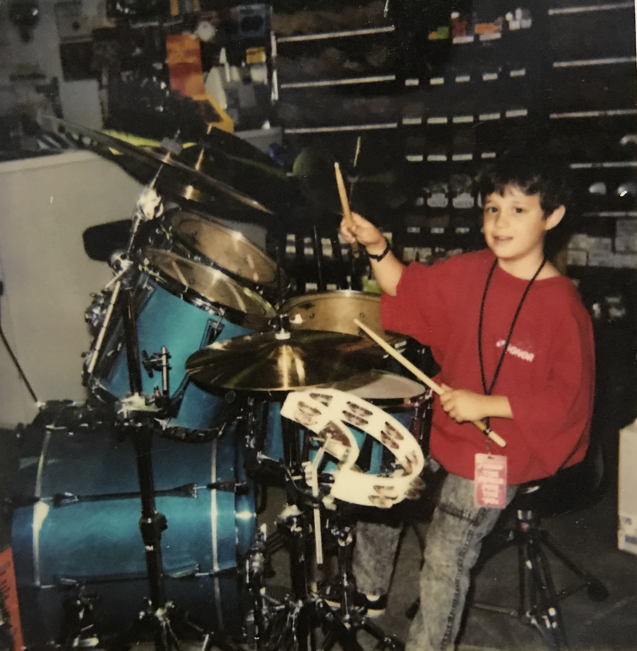 me drumming as a kid